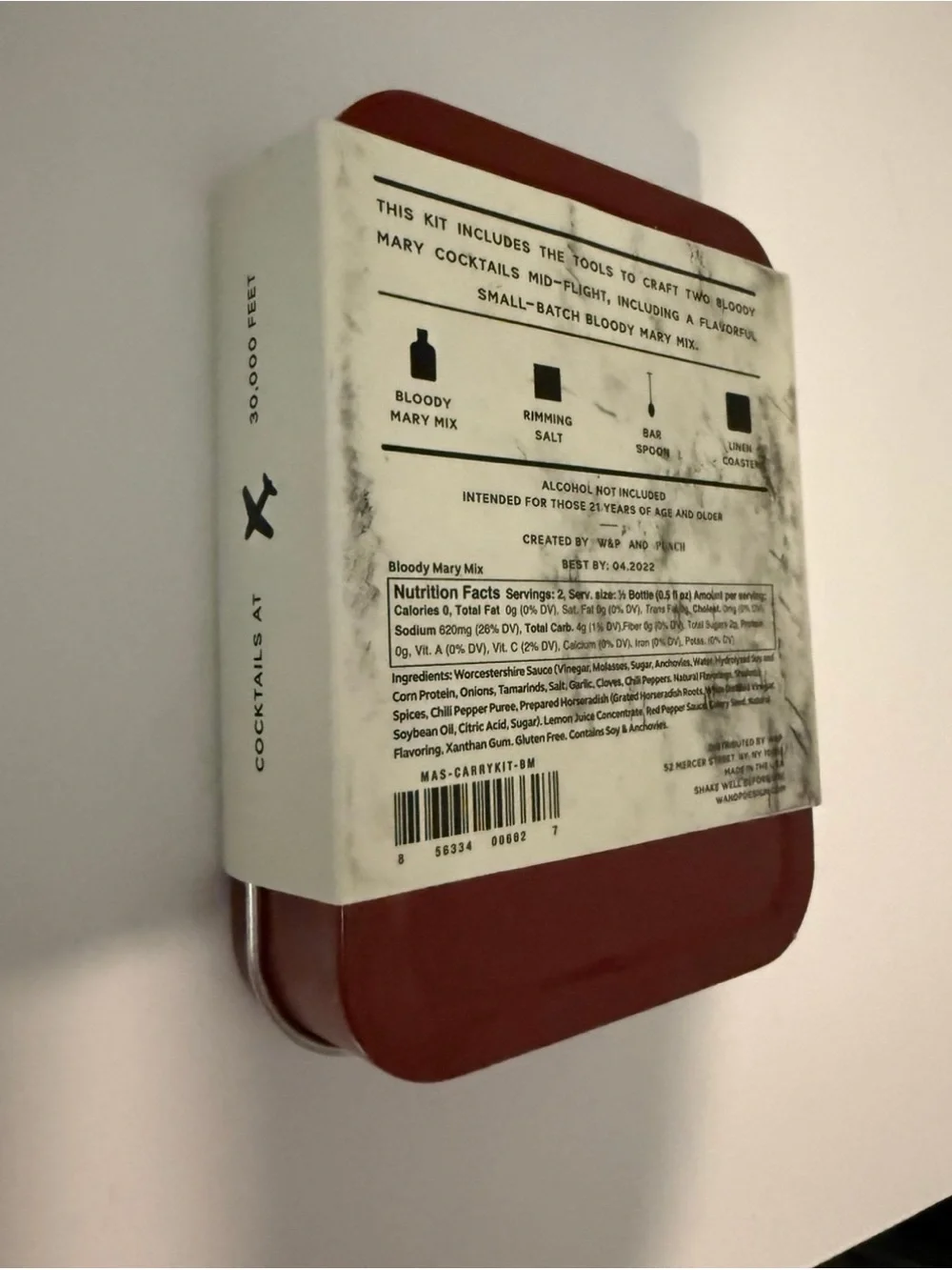 w&p Carry On Cocktail Kit - The Bloody Mary - Red